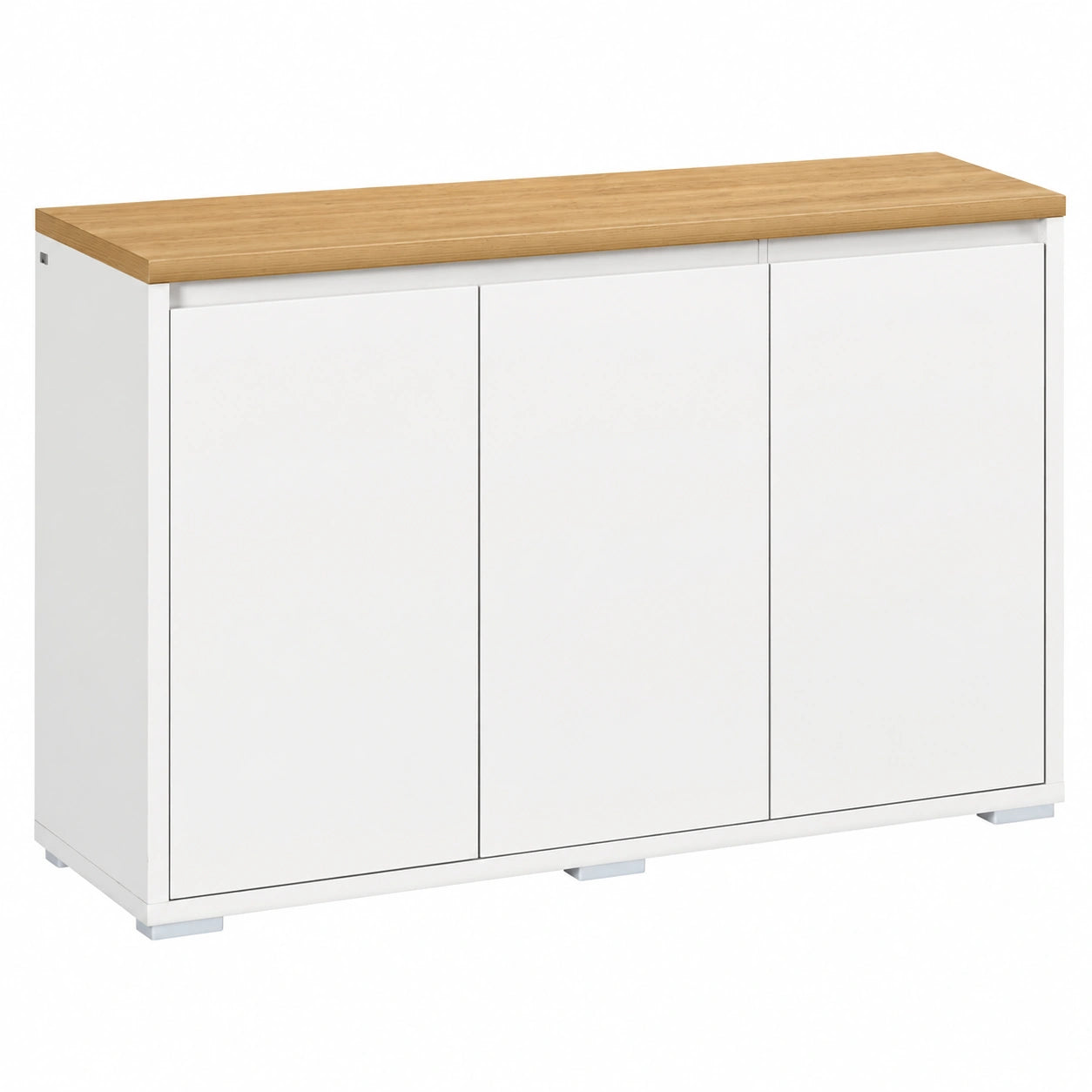 HOMCOM Aparador Moderno de Cocina con Almacenamiento y Estantes Ajustables, Blanco