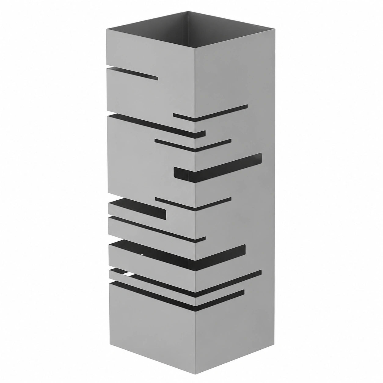 Paragüero Moderno de Metal Gris para Entrada 49x15.5 cm