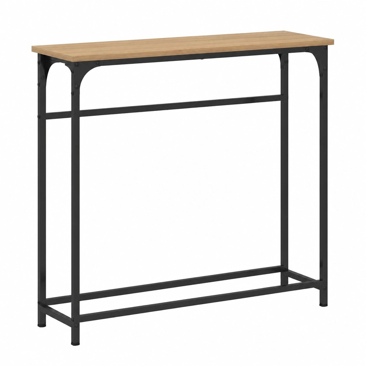 Mesa de Consola Moderna con Estante en Roble, 75 x 19,5 x 75 cm, Ideal para Entradas