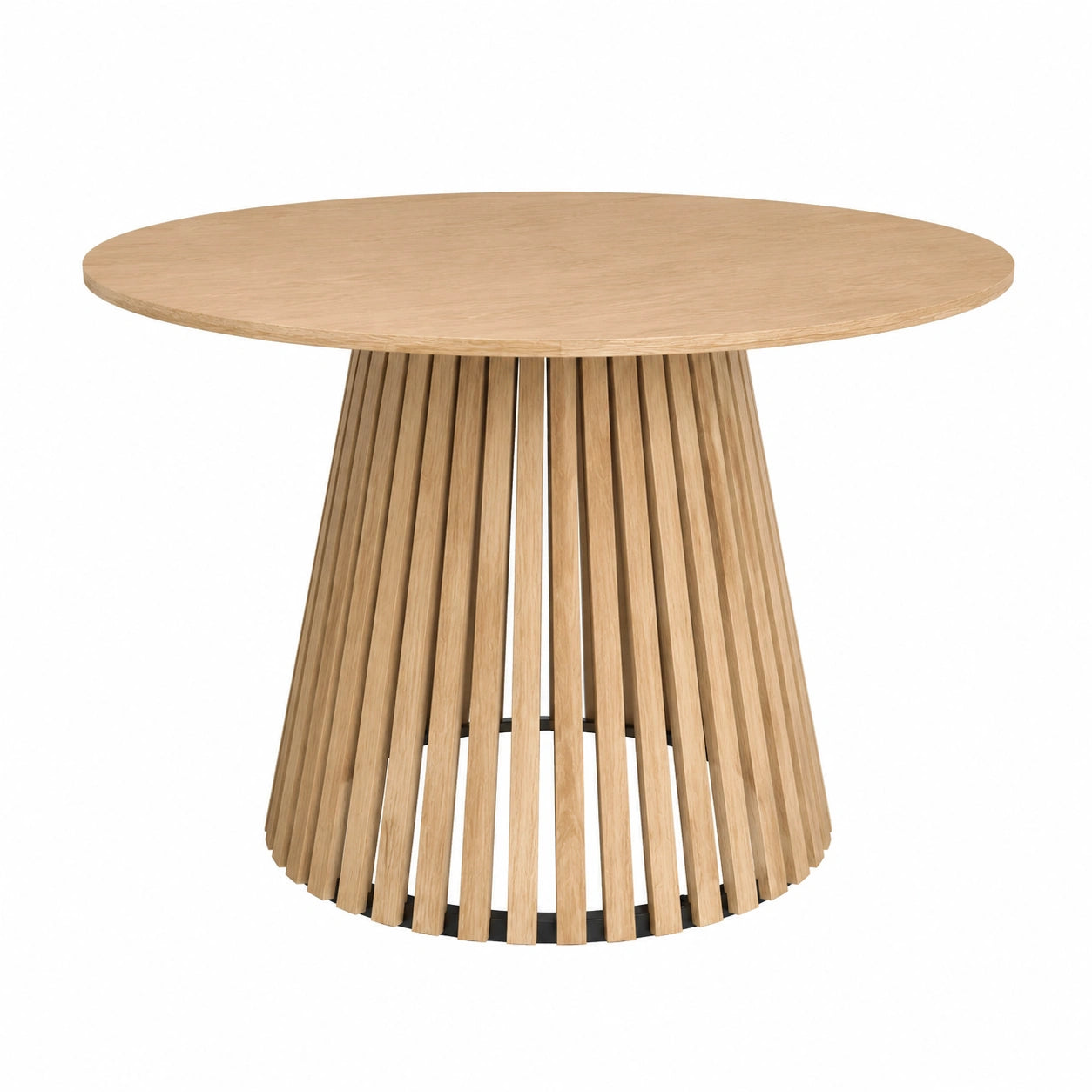 Mesa de Comedor Redonda Carmen para 6 Personas, Base de Madera, 110 cm