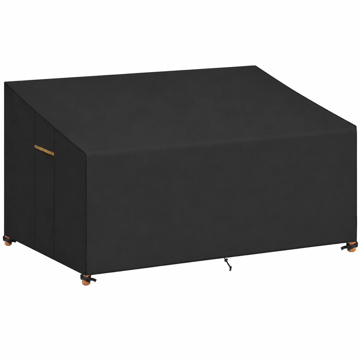 VANSHEIM Funda Impermeable para Sofá de Jardín 3 Plazas, Resistente al Viento, 220x100x61/89cm