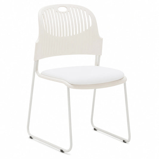 Juego de 2 Sillas de Oficina Blancas, Ergonómicas y Duraderas
