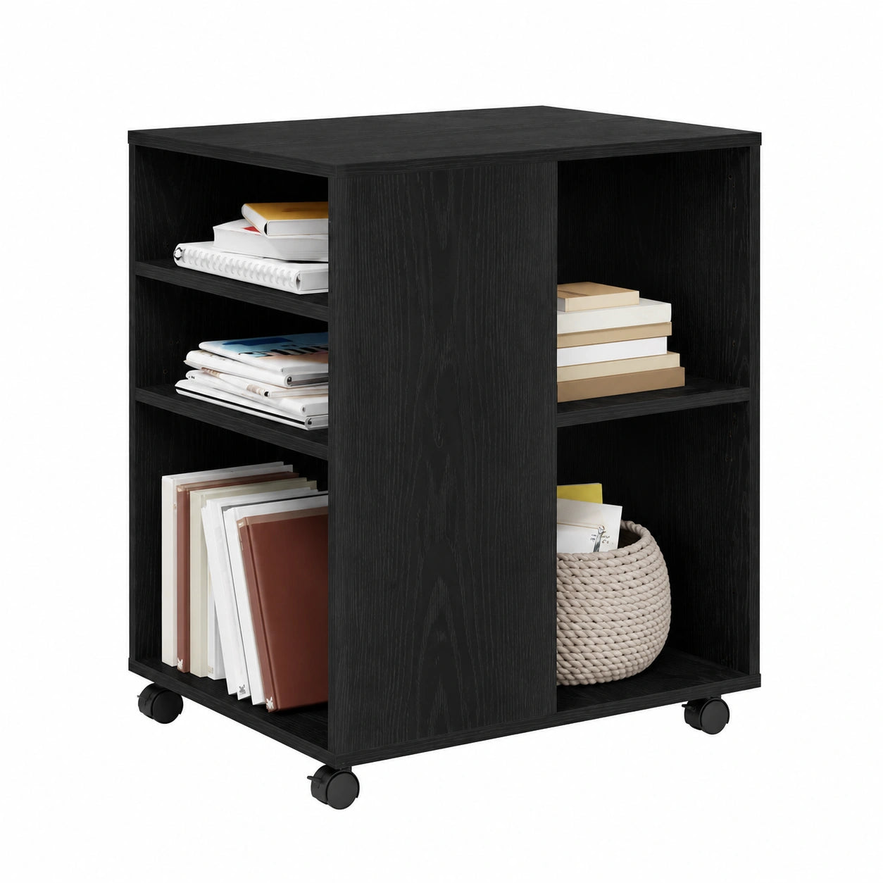 Armario de Oficina Moderno con Compartimentos, Roble Negro, 60x53x72,5 cm, vidaXL