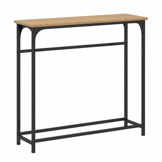 Mesa de Consola Moderna con Estante en Roble, 75 x 19,5 x 75 cm, Ideal para Entradas
