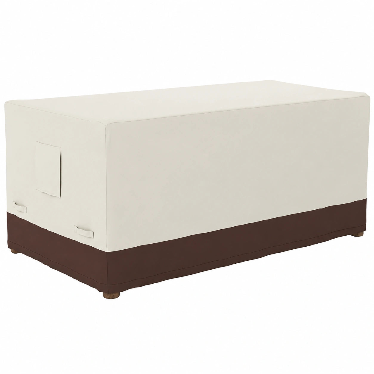 Funda protectora para mesa de comedor 190 cm, beige y marrón claro