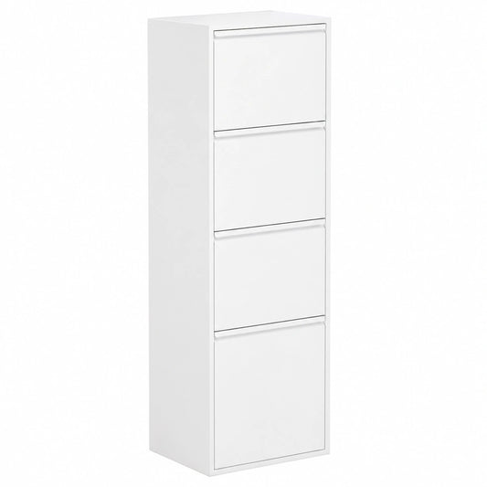 Armario Zapatero Blanco con 5 Estantes y Capacidad para 10 Pares