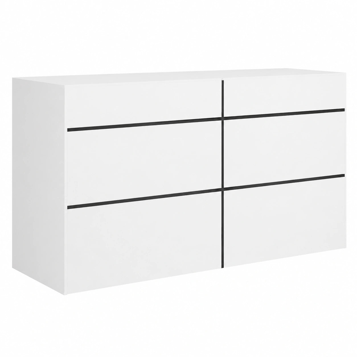 Mostrador de Recepción Moderno en Blanco 220x60x100 cm